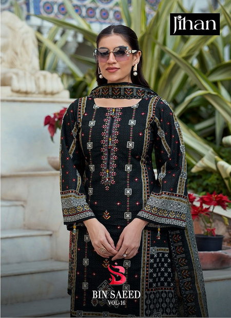 Bin Saeed Lawn Collection Vol 16 By Jihan Wholesale Pakistani Salwar Suits Wholesale Market
